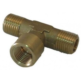 Raccordo ad alta pressione a T G3/8" MFM - ottone nichelato