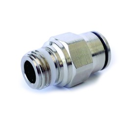 Raccordo inizio tubo 1/2" innesto rapido x M filetto 1/2" conico - ottone nichelato