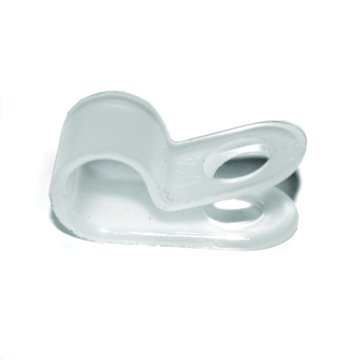 Fissatubo in poliammide da 3/8" BIANCO in confezione 100 pezzi