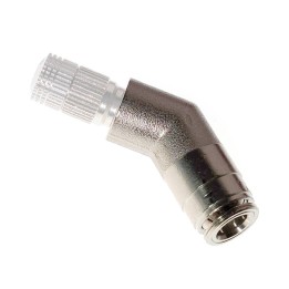 Raccordo portaugello di fine linea 45° per tubo 1/4" x filetto ugello 10/24"