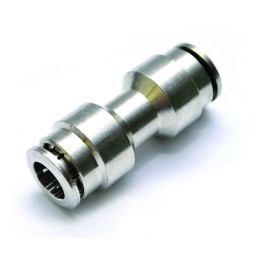 Raccordo giunzione tubo da 1/4" - ottone nichelato