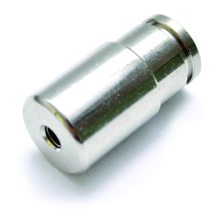 Raccordo portaugello fine linea diritto 180° tubo 1/4 ” x  f. 10/24”