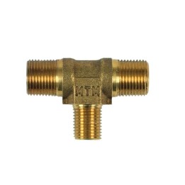 Raccordo ad alta pressione a T G3/8" MMM - ottone nichelato