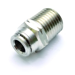 Raccordo inizio 1/4" tubo x 3/8 BSP - ottone nichelato