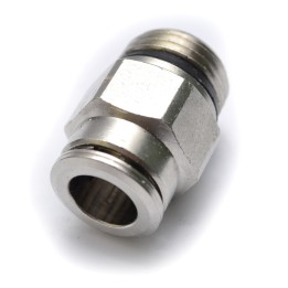 Raccordo inizio 3/8" F innesto rapido x M filetto 3/8" - ottone nichelato