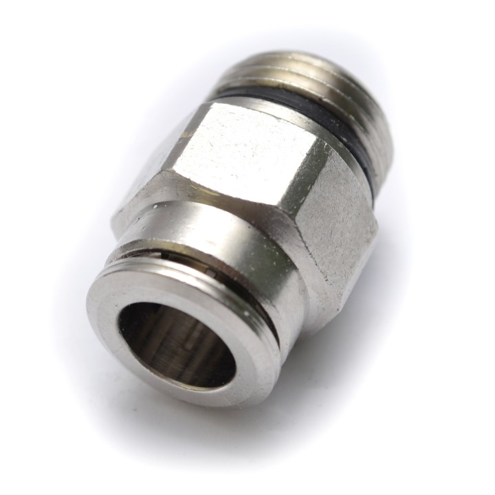 Raccordo inizio 3/8" F innesto rapido x M filetto 3/8" - ottone nichelato