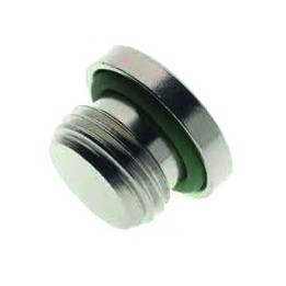 Tappo da 1/4" cilindrico ad esagono - ottone nichelato