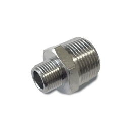 Nipplo ridotto conico 1/4" - 3/4" in ottone nichelato
