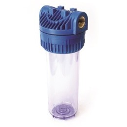 Contenitore per filtro 3 pezzi F. 3/4" V/T - 9" 3/4" - BIANCO