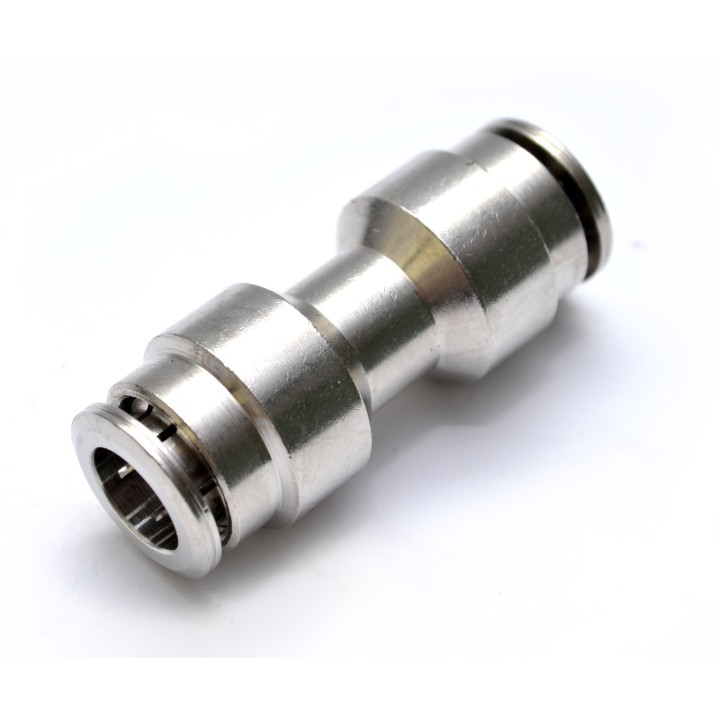 Raccordo di giunzione ad innesto rapido per tubo 3/8" - ottone nichelato