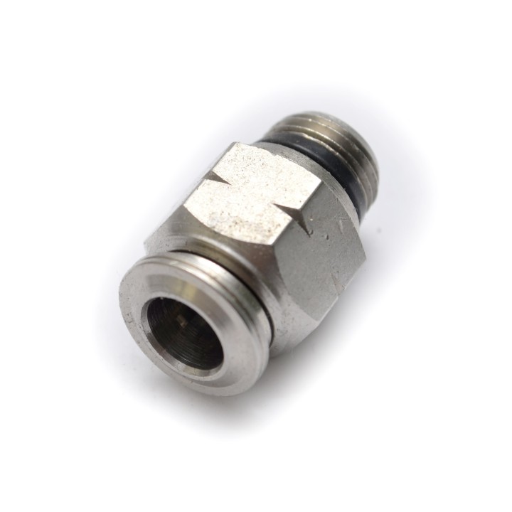 Raccordo inizio 1/4" tubo x 1/4" Bsp  - ottone nichelato