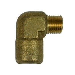 Raccordo ad alta pressione a L G3/8" F - G3/8" M - ottone nichelato