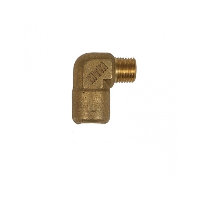 Raccordo alta pressione a L G3/8" M - G1/4" F in ottone