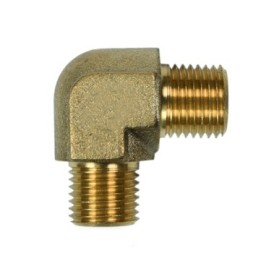 Raccordo ad alta pressione a L G3/8" M - G3/8" M - ottone nichelato