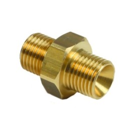 Nipplo svasato ad alta pressione G1/4" M - G 3/8" M - ottone nichelato